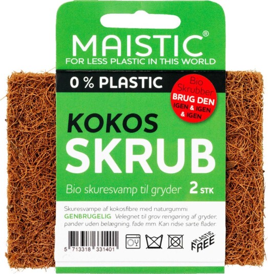 Maistic Kokos Skrubbesvamp (2-pk)