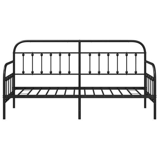 Daybed Ramme Svart 75x190 cm Stål