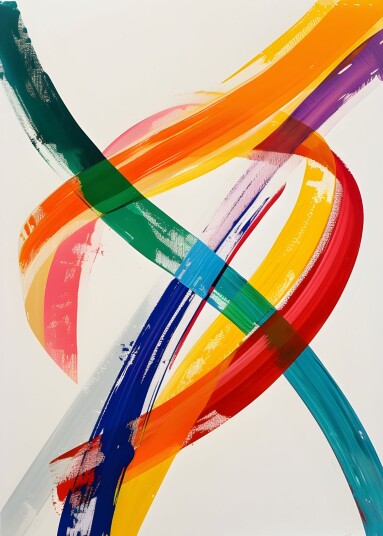 Plakat Fargerikt Abstrakt Kunstverk