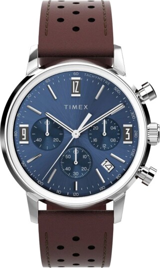 Timex Herreklokke TW2W10200 Marlin Blå/Lær Ø40 mm Timex Herreklokke TW2W10200 Marlin Blå/Lær Ø40 mm