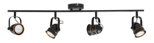 Lindby LED-taklampe Leonor, svart-gull, fire lys Lindby LED-taklampe Leonor, svart-gull, fire lys