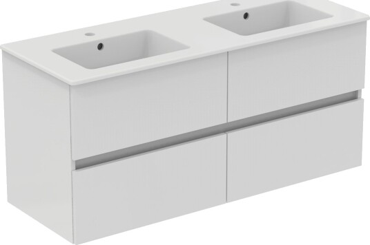 IDEAL STANDARD EUROVIT 2.0/ULYSSE BADEROMSMØBEL 1215X455 M/DOBBELSERVANT GLOSSY WHITE
