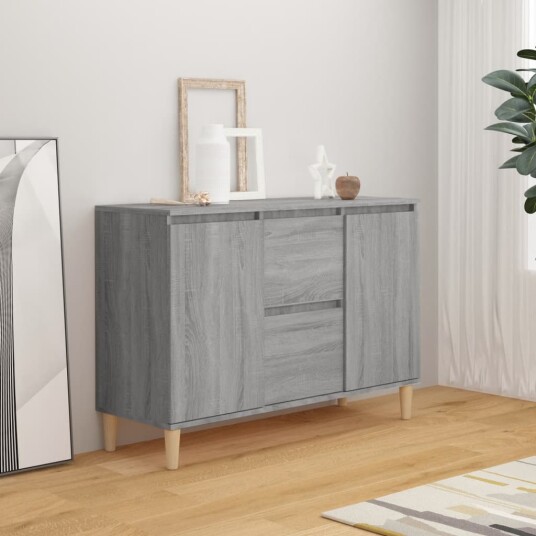 vidaXL Skjenk grå sonoma 103,5x35x70 cm konstruert tre vidaXL Skjenk grå sonoma 103,5x35x70 cm konstruert tre