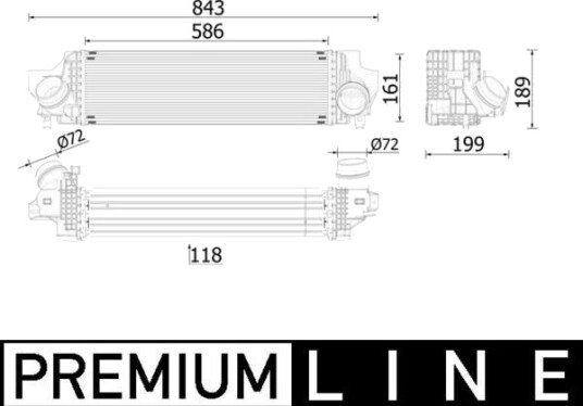 Intercooler MAHLE CI 610 000P