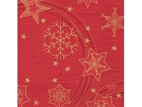 Serviet Duni 24X24 Cm 3-Lag Star Shine Red,20 Pk X 50 Stk