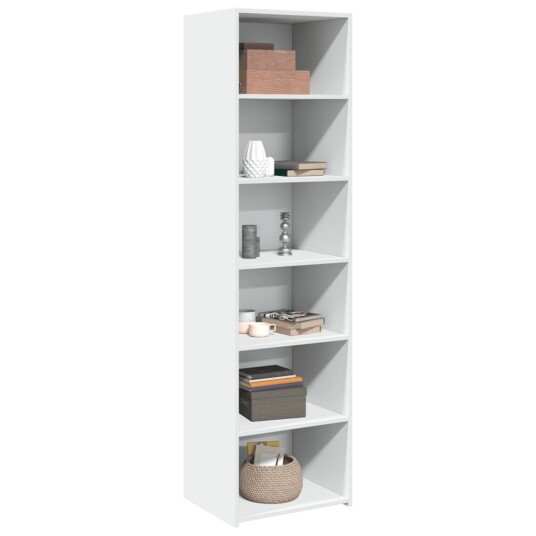 Highboard hvit 50x41x185 cm konstruert tre 8721102655869