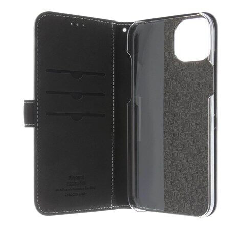 Insmat Flip Case Lommebok til iPhone 15 Ekte Skinn Hvit