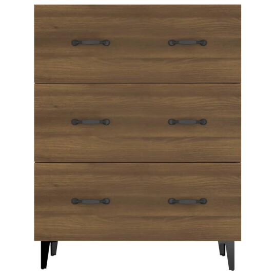vidaXL Skjenk brun eik 69,5x34x90 cm konstruert tre