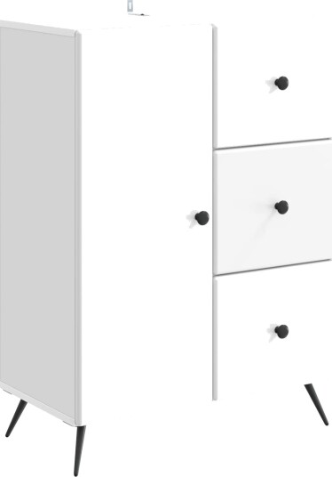  Serviesskap Høgglans hvit 66 x 34,5 x 90 cm Konstruert tre