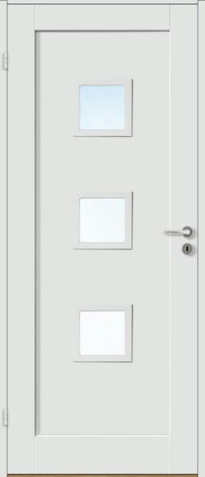 Innerdør Bygg1 Stil 1 F3 Hvit Glass