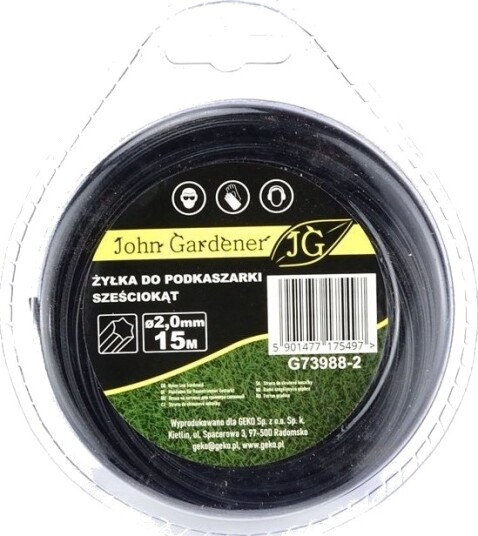 Geko Trådhode Til Trimmer 6 Kantet 2,0 Mm X 15 M 10/120