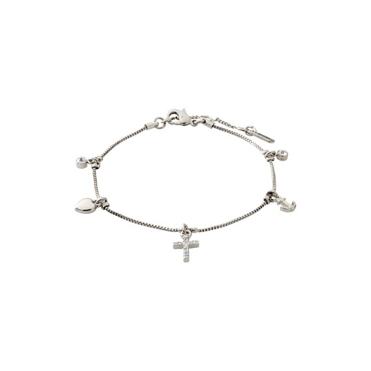 Pilgrim ANET krystall armbånd sølvbelagt