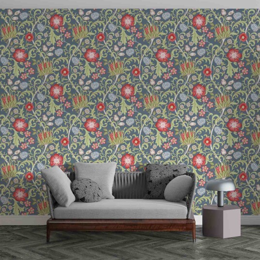 Namly Design Tapet Vintage Blomstret Blå WPPRSS2216805563