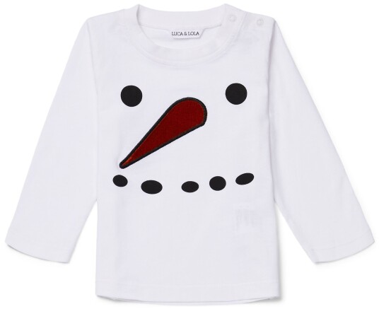 Luca &  Lola Topp Baby Snowman White 68