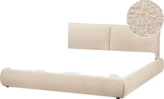 Seng med lamellramme Vinay Lys beige 180x200 cm