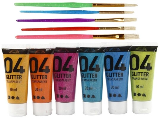 A-Color Glitter Color and Kids Paint Brushes A-Color Glitter Color and Kids Paint Brushes