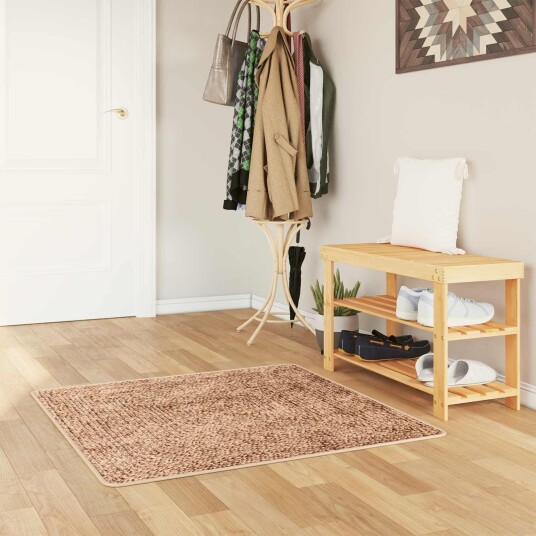 Teppe Runner MARSA Gul 100 x 100 cm Polyester og PVC