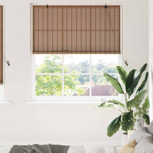 Vindu Persienne med gardiner Brun 150 x 220 cm Bambus Vindu Persienne med gardiner Brun 150 x 220 cm Bambus