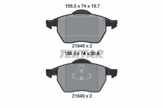 Bremseklosser TEXTAR 2184802 Bremseklosser TEXTAR 2184802
