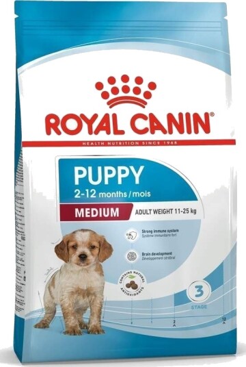 Royal Canin Medium Puppy Tørrfôr 4 kg - Hundefôr for Valper