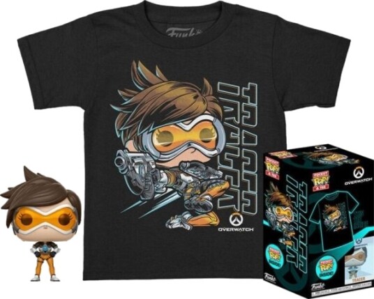 Funko Pop Figur T Skjorte Overwatch Tracer + Figur 63463 Funko Pop Figur T Skjorte Overwatch Tracer + Figur 63463