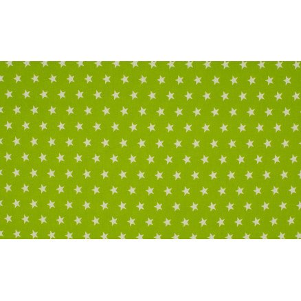 Diverse Minimals Bomullspoplinstoff Print 124 Star Lime 145cm 50cm