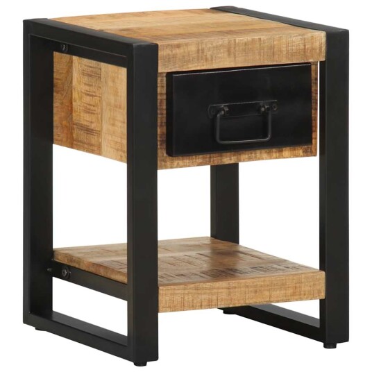 Nattbord 35x34x45 cm grovt heltre mangotre 8721158339409