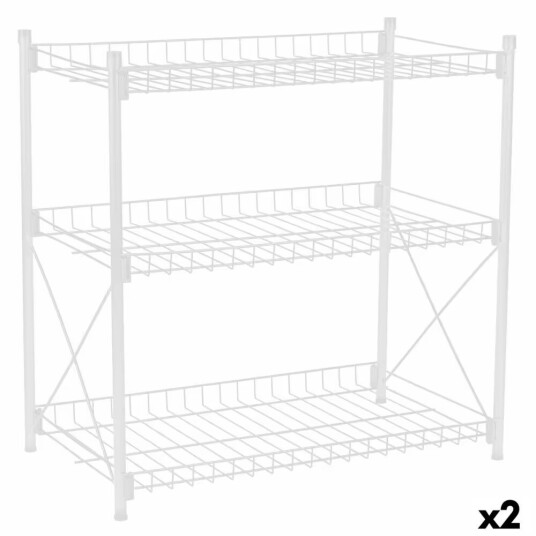 Hyller Confortime Metal White 52 x 34 x 55 cm 2 enheter