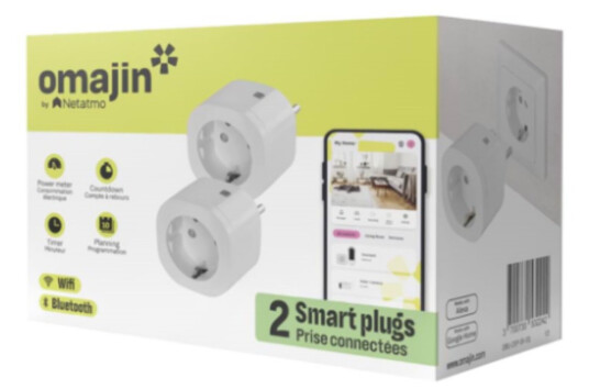 Omajin Smart Plug 2-pakning Hvit Omajin Smart Plug 2-pakning Hvit