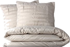 Aumi Collection Stripete dynetrekksett 230 x 220 cm Beige