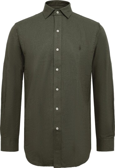 Polo Ralph Lauren Hv Wt Perfrmc Twill Wvn Shirt   OLIVE SHRUB HEATH   XS