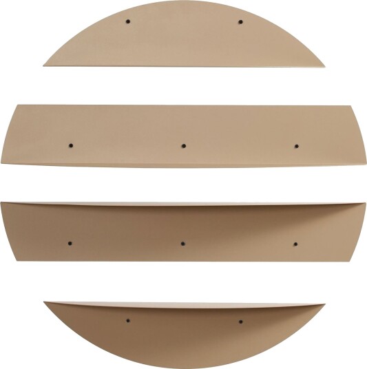 Zalvenn vegghylle 76 cm rund - Taupe