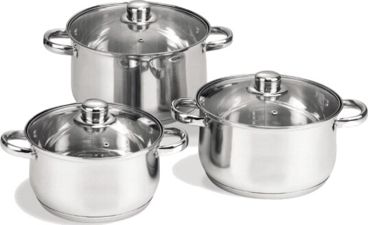 Maestro MR 2020 6XL Kasserollesett 3/4/5L Rustfritt St??l 6 deler Maestro MR 2020 6XL Kasserollesett 3/4/5L Rustfritt St??l 6 deler