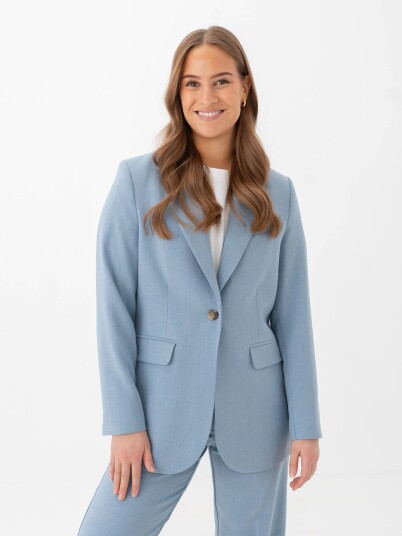 Selected Femme Rita Freia Long Sleeve Long Blazer Blå 38