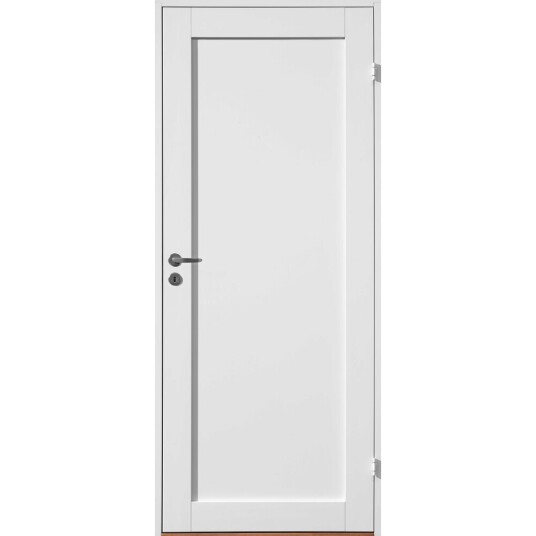Solid Dorblad Funkis 1 Speil 90x210 Massiv Fyllingsdor Hvit Ncs S0502 y