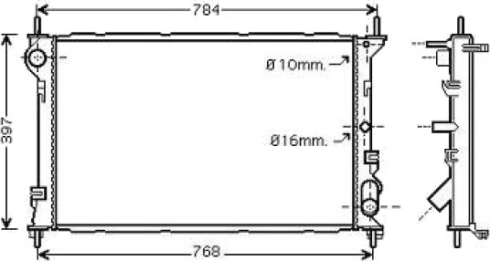 DIEDERICHS DCM2094 Radiator motorkjøling