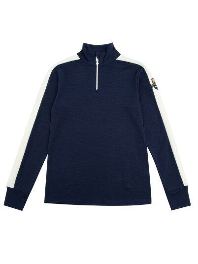 WoolLand Ål Half Zip Genser Barn Blue Ink 122 128