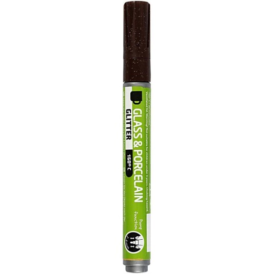 Creativ Company Glass  Og Porselenspenn Glitter Brun