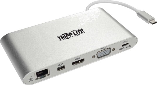 Tripp Lite U442-DOCK1 Dokkingstasjon HDMI VGA USB-C USB-A Mini DisplayPort Gigabit Ethernet 4K 30Hz