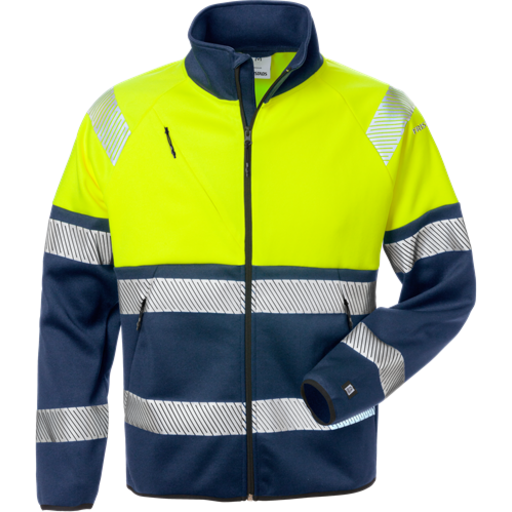 Fristads Softshelljacka 4517 Ssl Klass 1 Varselgul/marinblå L