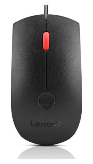 Lenovo - Mus - Ergonomisk - Optisk - 3 Knapper - Kablet - Usb-A - Svart - Brun Boks - Cru