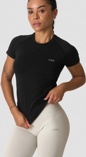ICANIWILL Define Seamless T Shirt W Black S