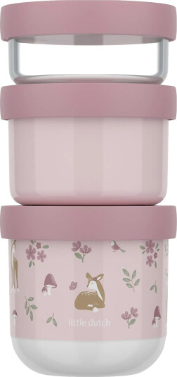 Mepal Snackboks-Tårn Mio Fairy Garden 3 Dele - Pink - 8.6X8.6X17.9CM