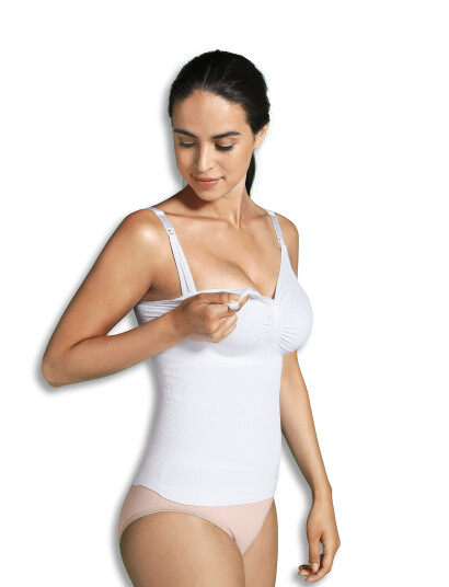 Carriwell Nursing Top With Shapewear   White   M