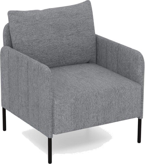 Chenille Lounge Chair med justerbare fotputer – Grå