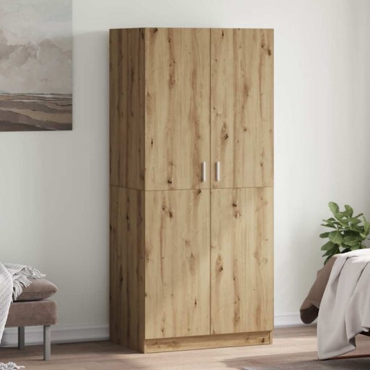 Garderobe artisan eik 90x52x200 cm konstruert tre 8721158434609