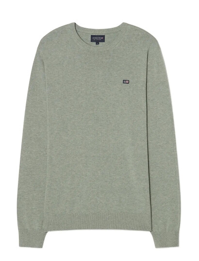 Lexington Clothing Cotton Crew Knitted Sweater - Green - S
