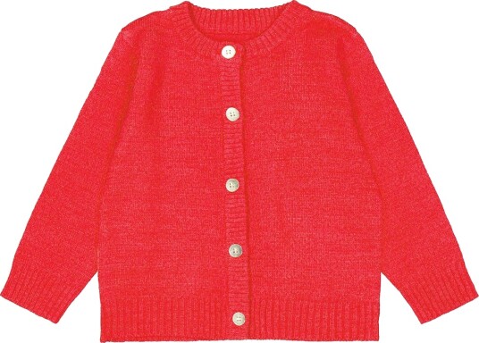 The New Siblings Cardigan Strikk TnsKeve Geranium m. Glimm The New 1 år 80 Cardigan Rosa