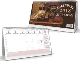 Horisontal Skrivebordskalender 2018 (Sb1) Mix