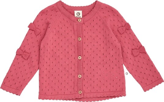 Müsli Knit Pointelle Bow Cardigan Baby BAROQUE ROSE 68